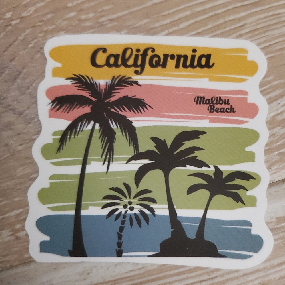 California Malibu Beach sticker